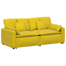 Modulares Sofa mit Kissen Gelb