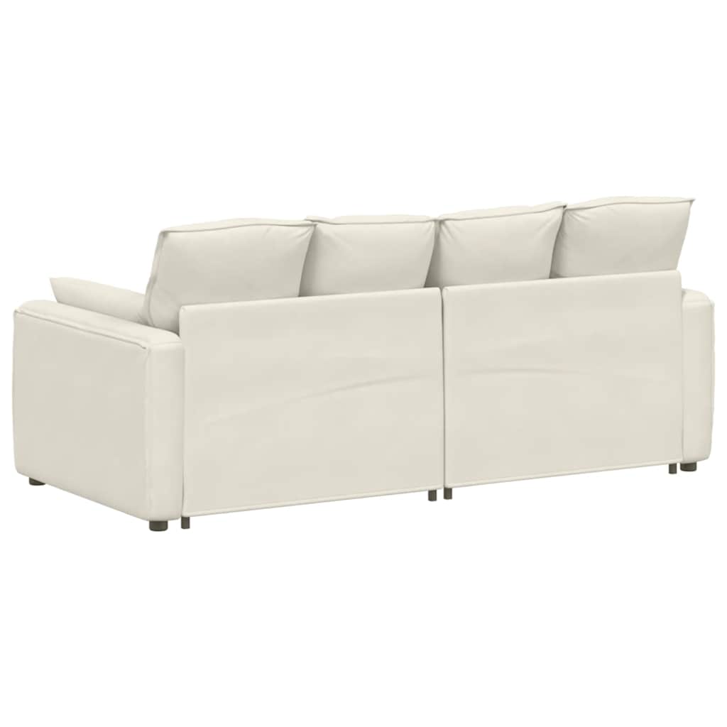 Modulares Sofa mit Kissen Cream