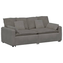 Modulares Sofa mit Kissen Hellgrau