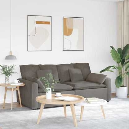 Modulares Sofa mit Kissen Hellgrau
