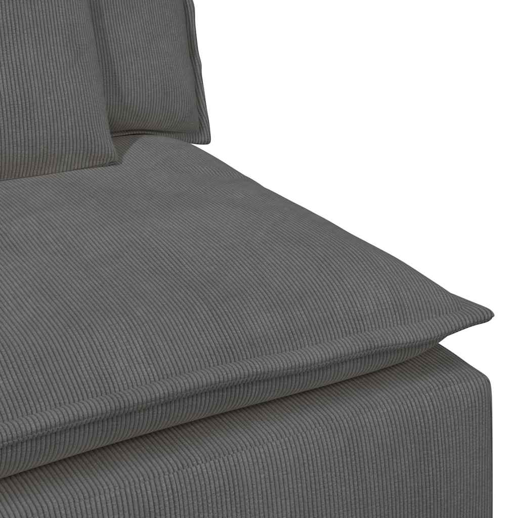 Modulares Sofa mit Kissen Dunkelgrau