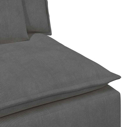 Modulares Sofa mit Kissen Dunkelgrau