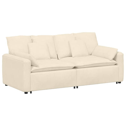 Modulares Sofa mit Kissen Cream