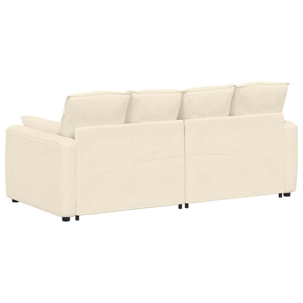 Modulares Sofa mit Kissen Cream
