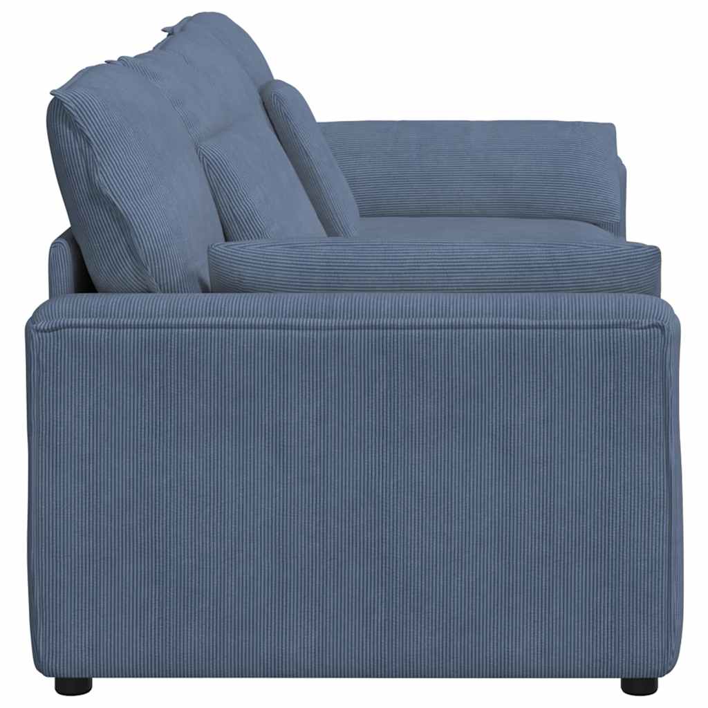 Modulares Sofa mit Kissen Blau