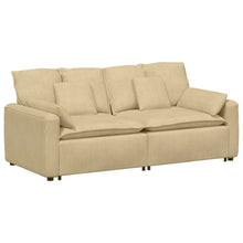 Modulares Sofa mit Kissen Graugrün