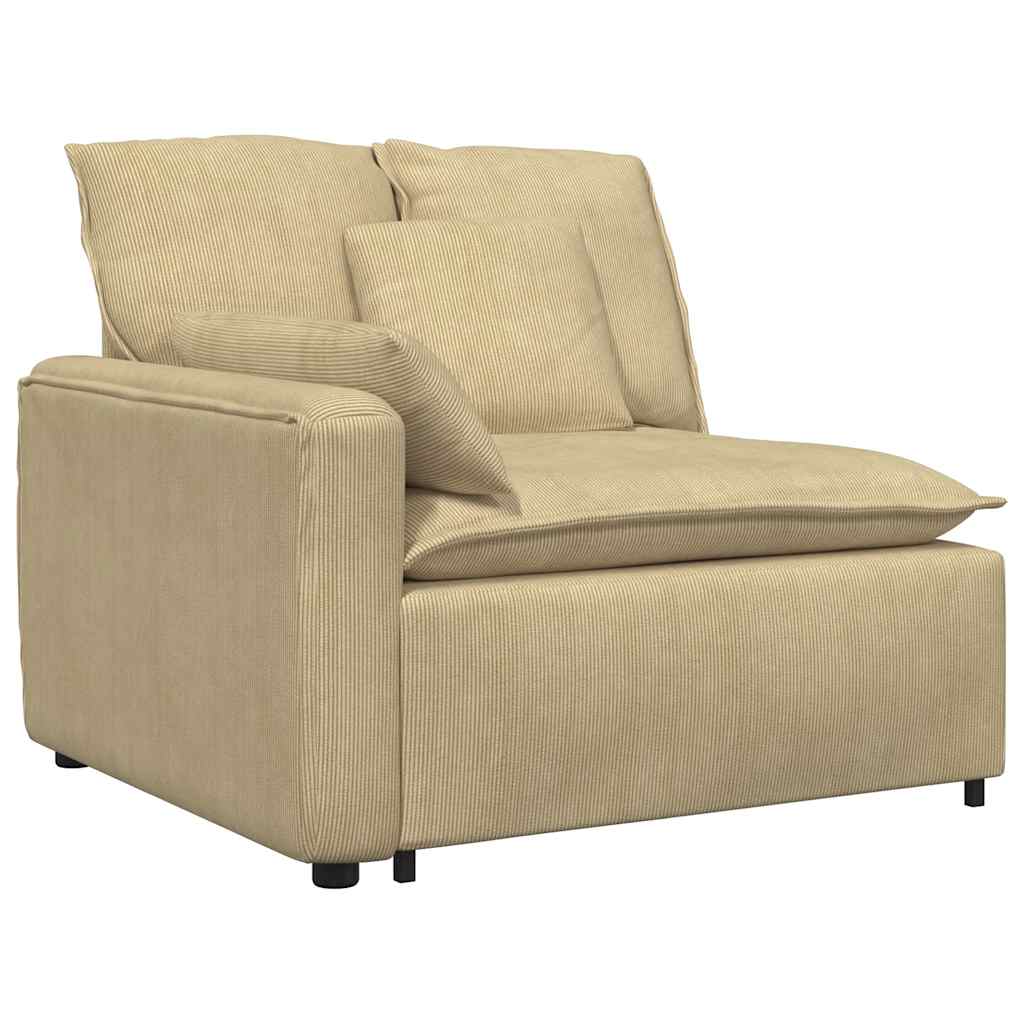 Modulares Sofa mit Kissen Graugrün