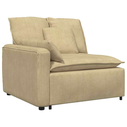 Modulares Sofa mit Kissen Graugrün