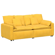 Modulares Sofa mit Kissen Hellgelb