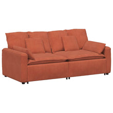 Modulares Sofa mit Kissen Rot Orange