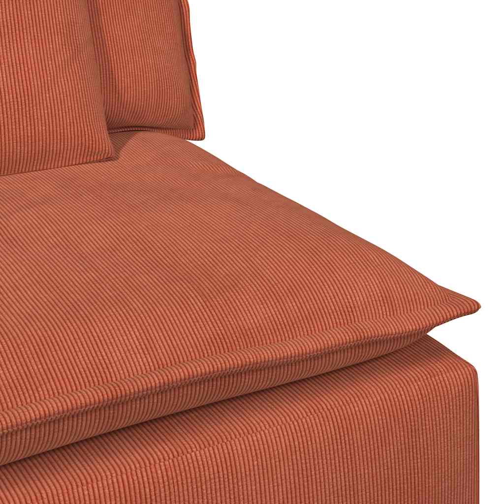 Modulares Sofa mit Kissen Rot Orange