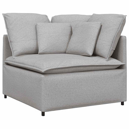 Modulares Sofa mit Kissen Stoff Wolkengrau