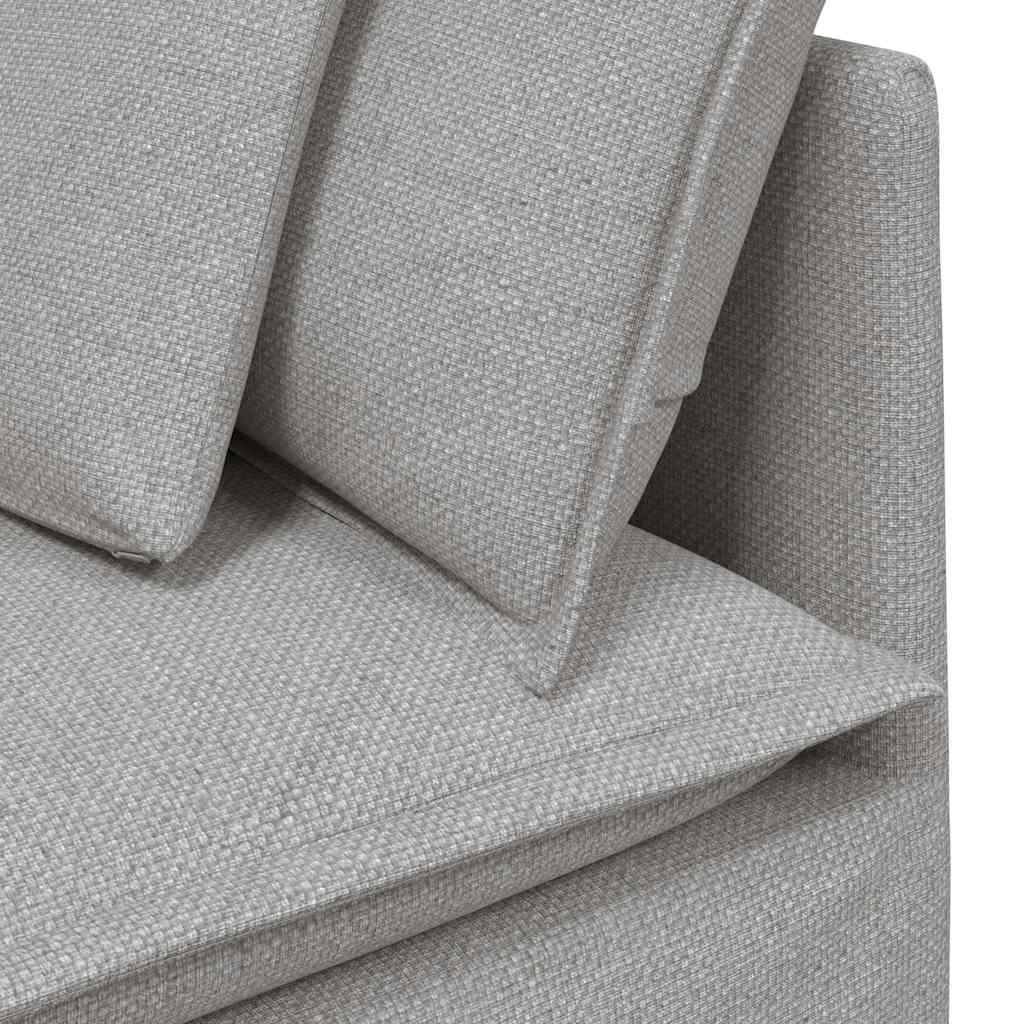 Modulares Sofa mit Kissen Stoff Wolkengrau