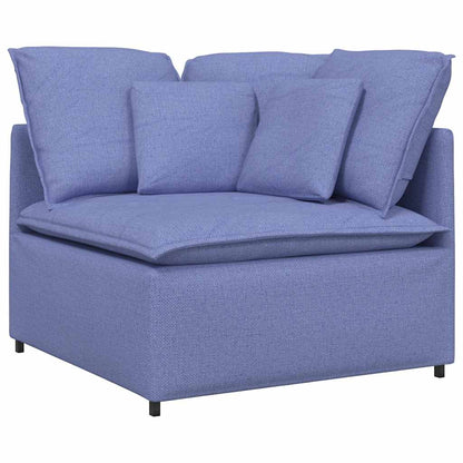 Modulares Sofa mit Kissen Stoff Jeansblau