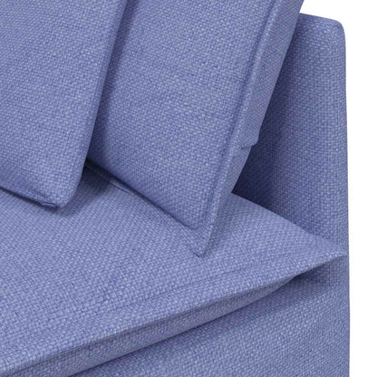 Modulares Sofa mit Kissen Stoff Jeansblau