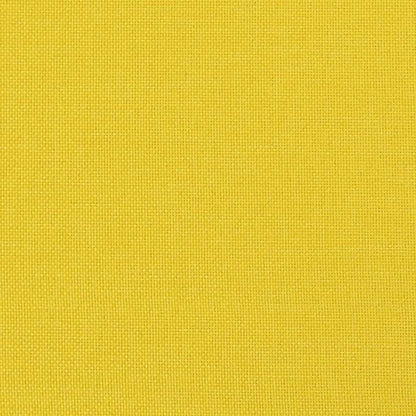 Modulares Sofa mit Fußhocker Kissen Stoff Hellgelb