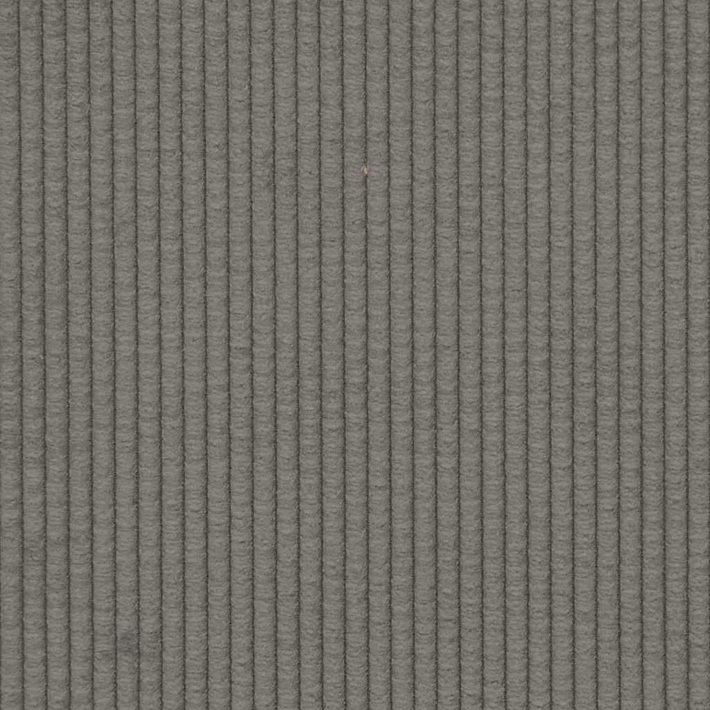 Modulares Sofa mit Fußhocker Kissen Cordstoff Hellgrau