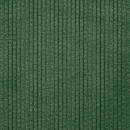 Modulares Sofa mit Fußhocker Kissen Cordstoff Dunkelgrün