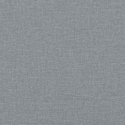 Modulares Sofa mit Fußhocker Kissen Stoff Hellgrau