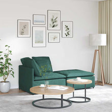 Modulares Sofa mit Fußhocker Kissen Stoff Dunkelgrün