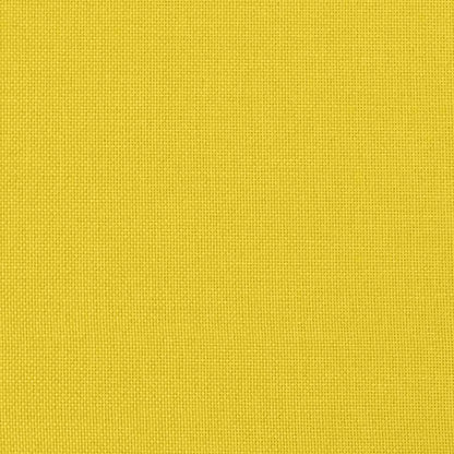 Modulares Sofa mit Fußhocker Kissen Stoff Hellgelb