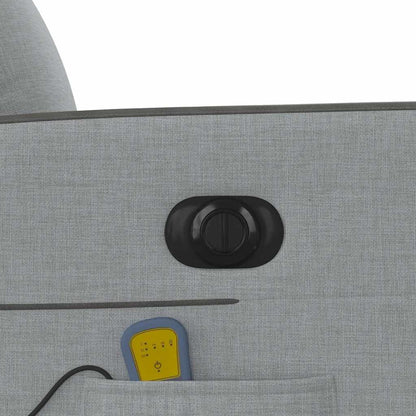 Massagesessel Elektrisch Hellgrau Stoff