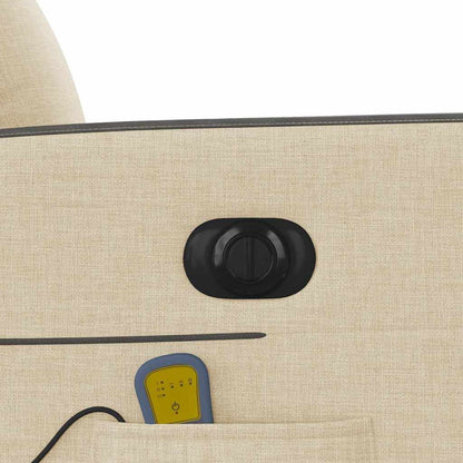 Massagesessel Elektrisch Creme Stoff