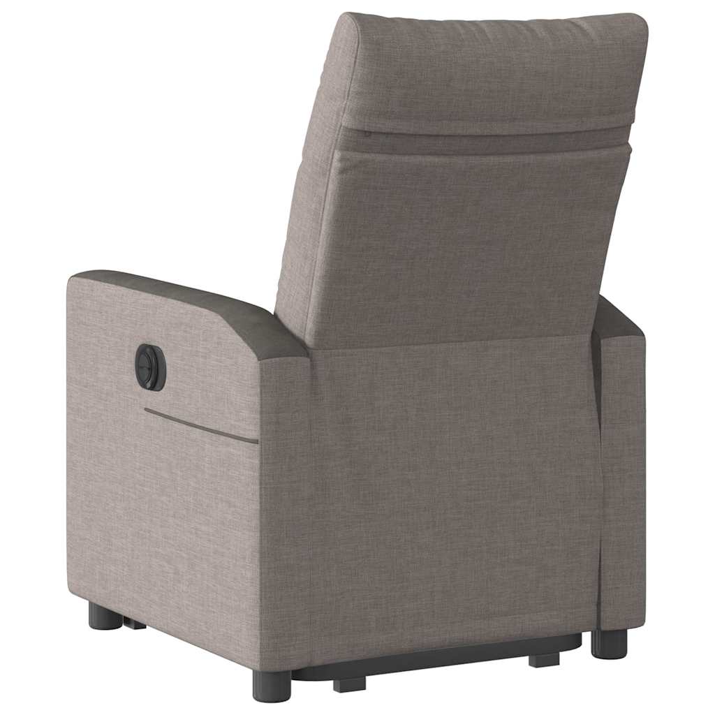 Relaxsessel mit Aufstehhilfe Elektrisch Taupe Stoff