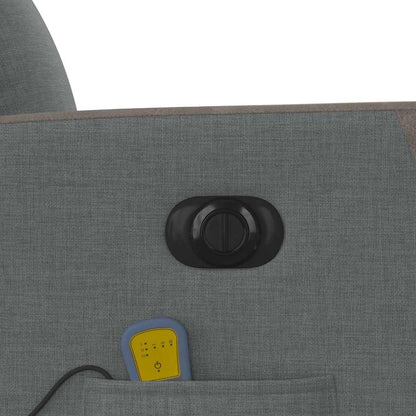 Massagesessel Elektrisch Dunkelgrau Stoff