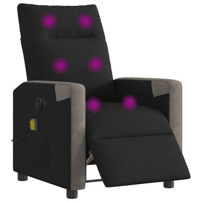 Massagesessel Elektrisch Schwarz Stoff