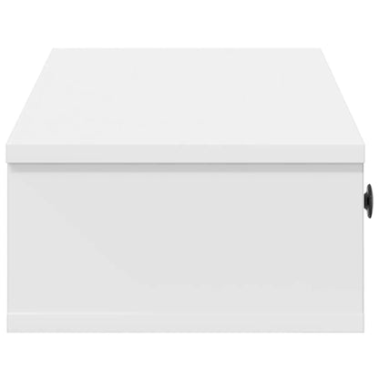 Wandregal mit Schubladen Weiß 60x28x15 cm Holzwerkstoff