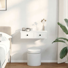 Wandregal mit Schubladen Weiß 60x28x15 cm Holzwerkstoff