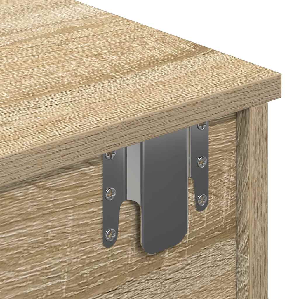 Wandregal mit Schubladen Sonoma-Eiche 60x28x15 cm Holzwerkstoff