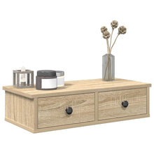 Wandregal mit Schubladen Sonoma-Eiche 60x28x15 cm Holzwerkstoff