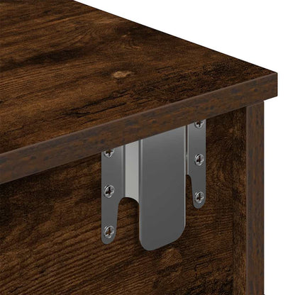 Wandregal mit Schubladen Räuchereiche 60x28x15 cm Holzwerkstoff