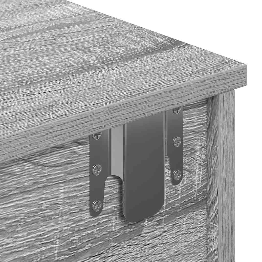 Wandregal mit Schubladen Grau Sonoma 60x28x15 cm Holzwerkstoff