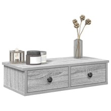 Wandregal mit Schubladen Grau Sonoma 60x28x15 cm Holzwerkstoff