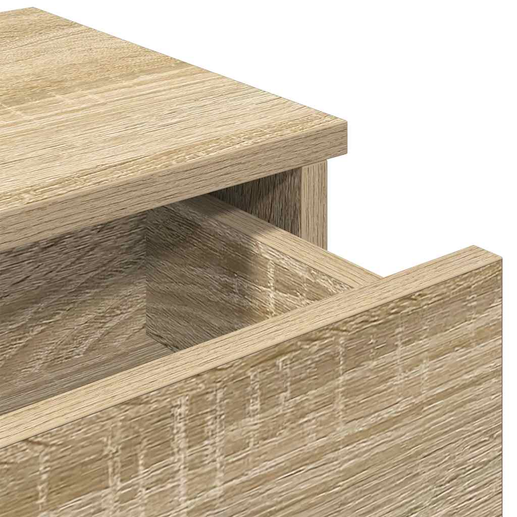 Wandregal mit Schubladen Sonoma-Eiche 80x34x17 cm Holzwerkstoff