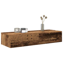 Wandregal mit Schubladen Altholz-Optik 100x36x19 cm