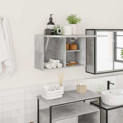 Bad-Wandschrank Betongrau 60x25x40 cm Holzwerkstoff