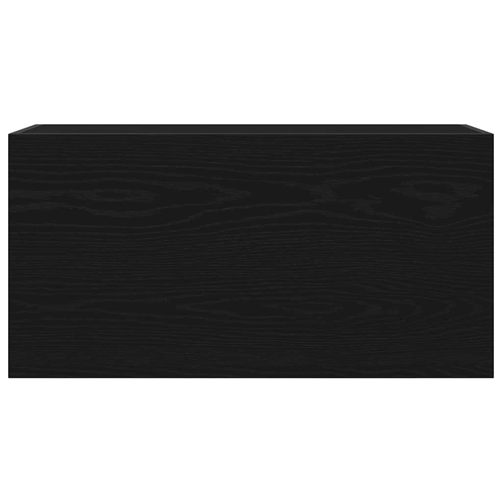Bad-Wandschrank Schwarz 80x25x40 cm Holzwerkstoff