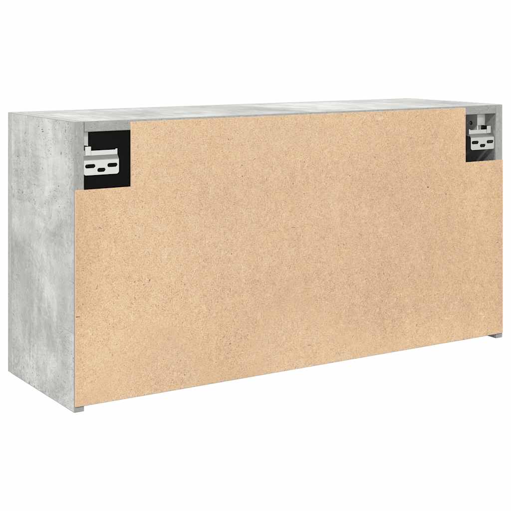 Bad-Wandschrank Betongrau 80x25x40 cm Holzwerkstoff