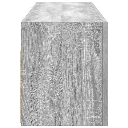 Bad-Wandschrank Grau Sonoma 100x25x30 cm Holzwerkstoff