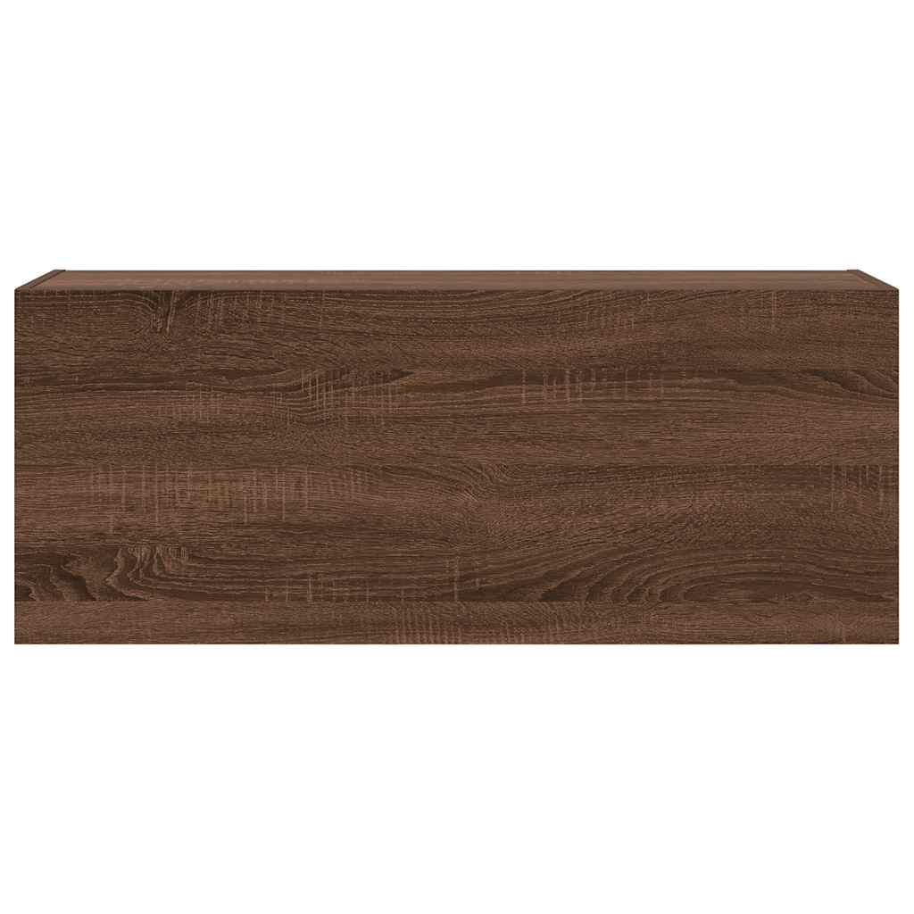 Bad-Wandschrank Braun Eichen-Optik 100x25x40 cm Holzwerkstoff
