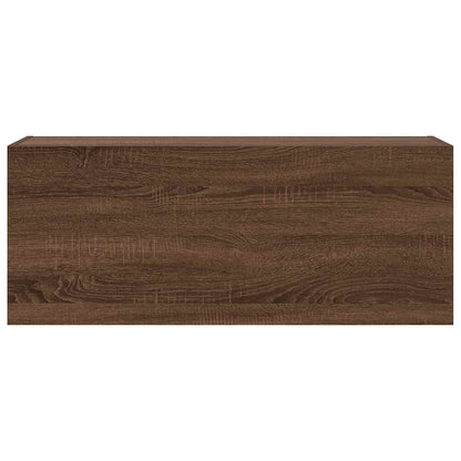 Bad-Wandschrank Braun Eichen-Optik 100x25x40 cm Holzwerkstoff