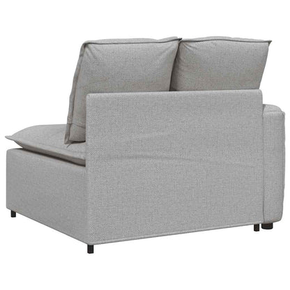 Modulares Sofa Endmodul mit Armlehne Kissen Wolkengrau 100 cm