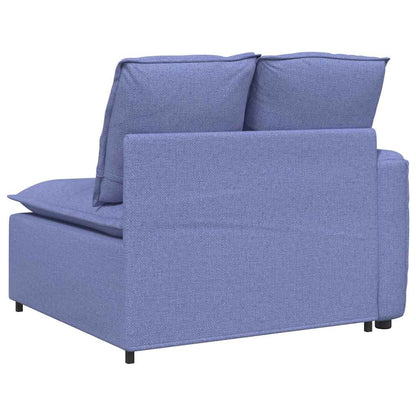 Modulares Sofa Endmodul mit Armlehne Kissen Jeansblau 100 cm