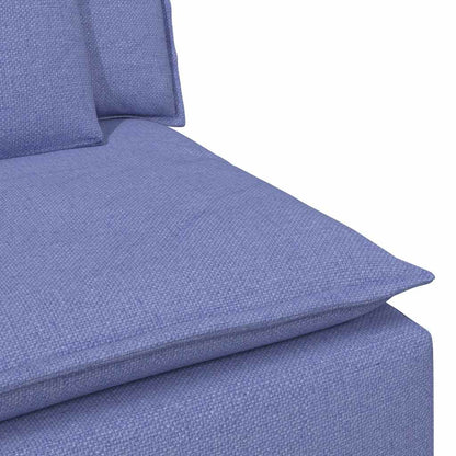 Modulares Sofa Endmodul mit Armlehne Kissen Jeansblau 100 cm