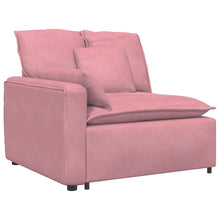 Modulares Sofa Endmodul mit Armlehne Kissen Rosa 100 cm
