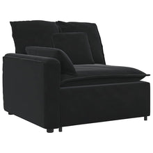 Modulares Sofa Endmodul mit Armlehne Kissen Schwarz 100 cm
